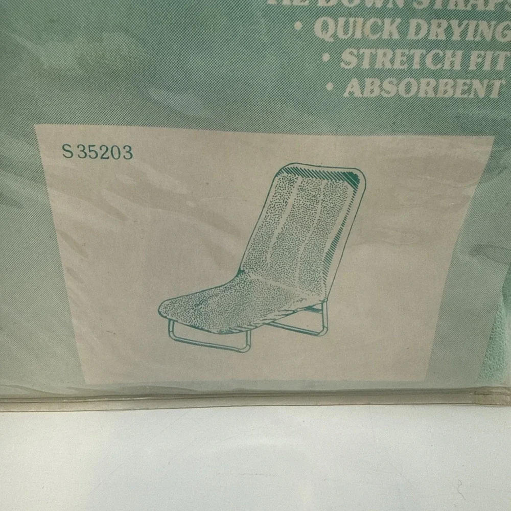 Vintage Lounge Chair Cover Terry Cloth Wellington S35200 Seafoam‎ Green